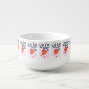Cute Radish and Carrot Cartoon Pattern Soup Mug