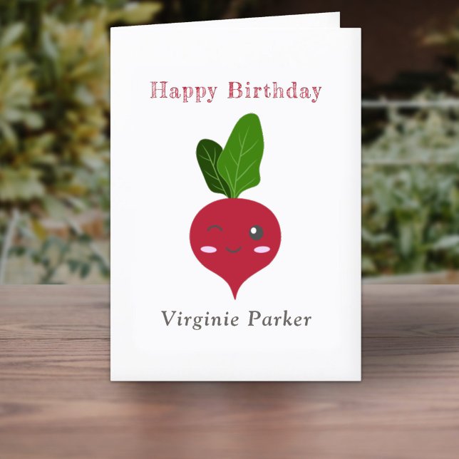 Cute Radish Birthday Card  (Cute Radish Birthday Card )