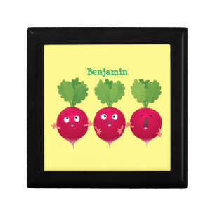 Cute radishes singing trio cartoon vegetables gift box