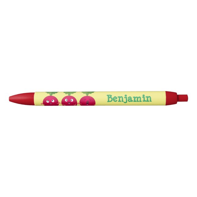 Cute radishes singing trio cartoon vegetables pen (Front)