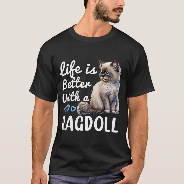 Cute Ragdoll Cat Owner Himalayan Birman Ragdoll T-Shirt (Front)