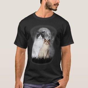 cute Ragdoll Cat with Moon Ragdoll Cat Pet T-Shirt