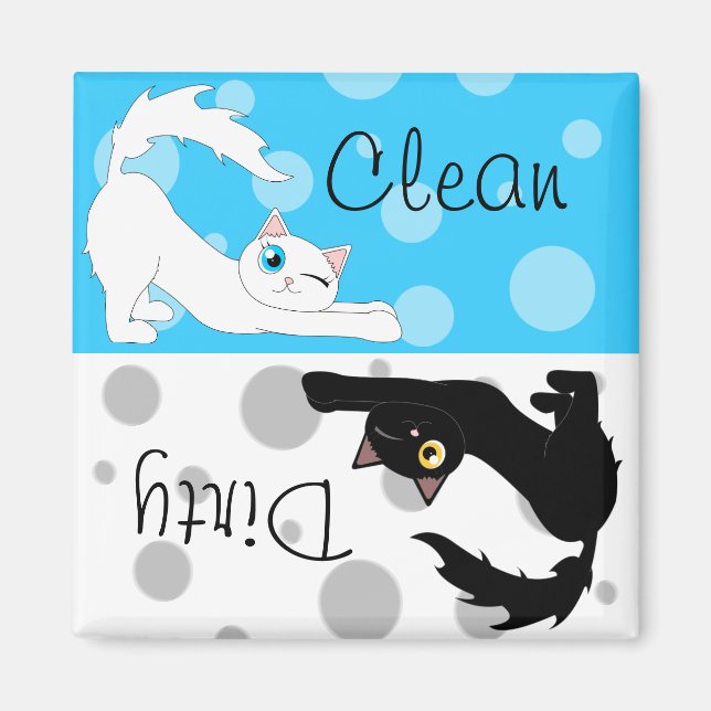 Cute Ragdoll Cats Clean Dirty Dishwasher Magnet (Front)