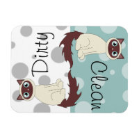 Clean/Dirty Little Pig Dishwasher Magnet, Zazzle