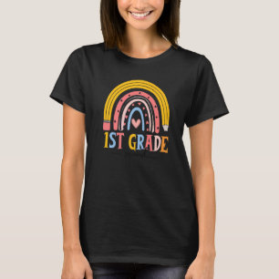 Cute Rainbow 1st Grade Squad Teacher First Day Of  T-Shirt
