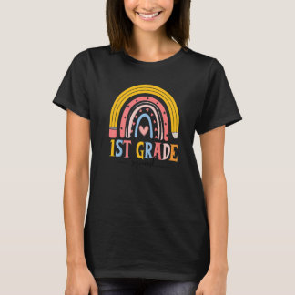 Cute Rainbow 1st Grade Squad Teacher First Day Of T-Shirt