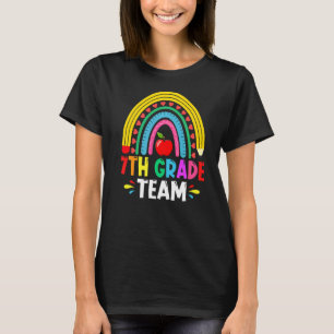 Cute Rainbow 7th Grade Team Back To School First D T-Shirt