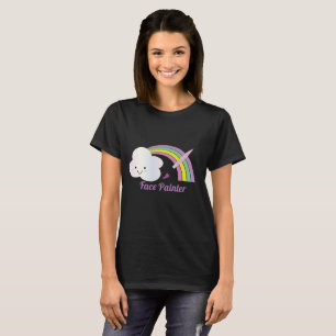 Cute Rainbow and Brush Facepainter Artist T-Shirt