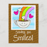 Cute Rainbow And Coffee Smiles Any Occasion Postcard