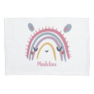 Cute Rainbow Animal Name Pillow Case
