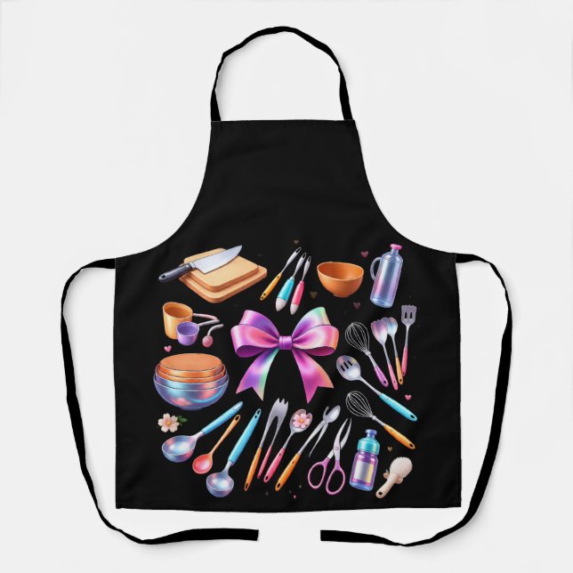 Cute Rainbow Apron Cooking Accessories  (Front)