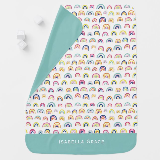 Cute rainbow baby blanket (In Situ)