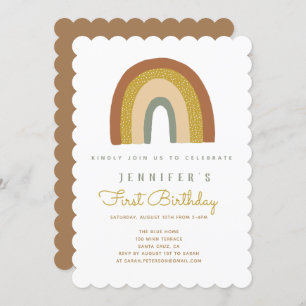 Cute Rainbow Baby Shower Invitation