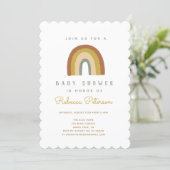 Cute Rainbow Baby Shower Invitation (Standing Front)