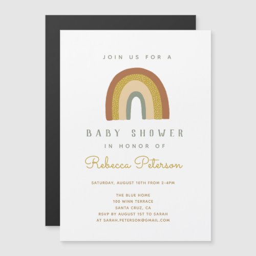 Cute Rainbow Baby Shower Invitation