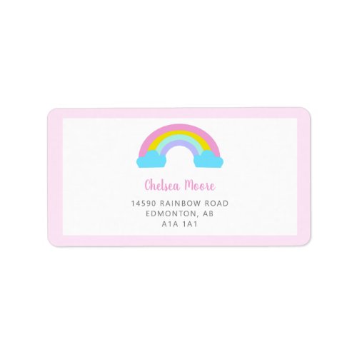 Cute Rainbow Baby Shower Sweet Bright Colorful Label
