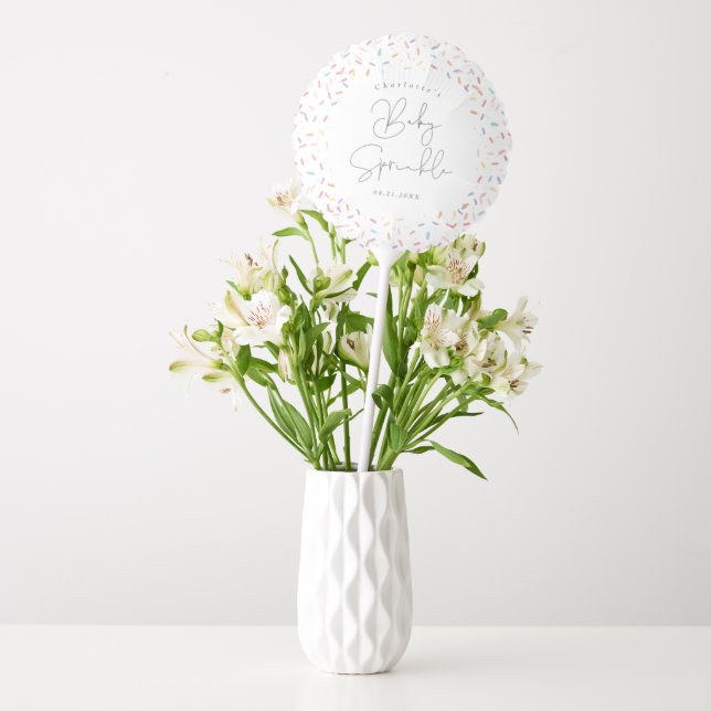 Cute Rainbow Baby Sprinkle Shower Balloon (Vase)