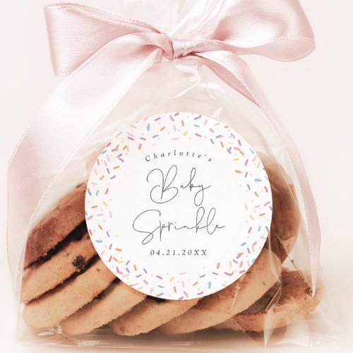 Cute Rainbow Baby Sprinkle Shower Favor Stickers
