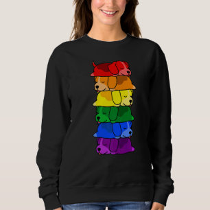 Cute Rainbow Beagle Gay Pride Lgbt Puppy Sweatshirt