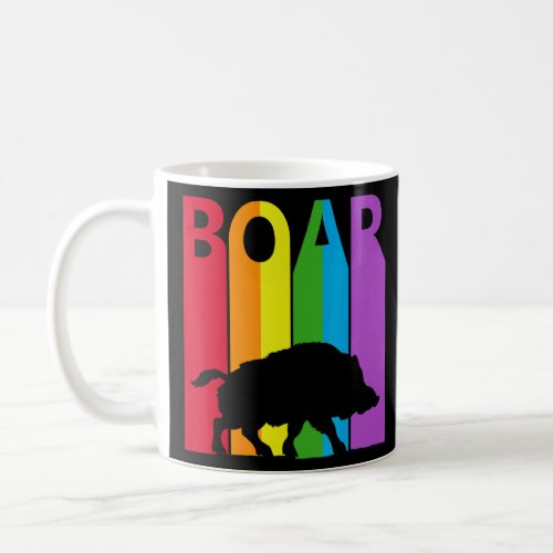 Cute Rainbow Boar Animal  Coffee Mug