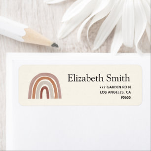 Cute Rainbow Boho Baby Shower Label