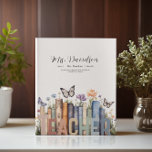 Cute Rainbow Bookshelf & Books Teacher Monogram 3 Ring Binder<br><div class="desc">Surprise the teacher in your life or treat yourself (if you're the teacher) with this adorable monogram binder featuring a beautiful watercolor illustration of books on a bookshelf. You're my hero, teacher. Perfect present for your favorite grade school teacher for Christmas, Back to School, Year End or Teacher Appreciation Day....</div>