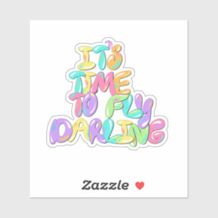 Cute Rainbow Bubble Letter Positive Quote Sticker