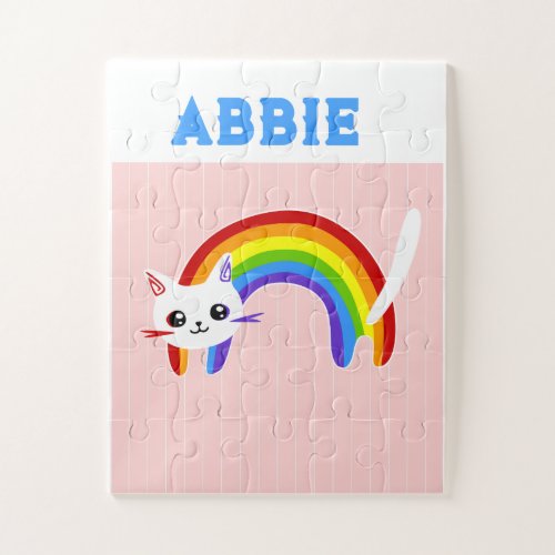 cute rainbow cat jigsaw puzzle