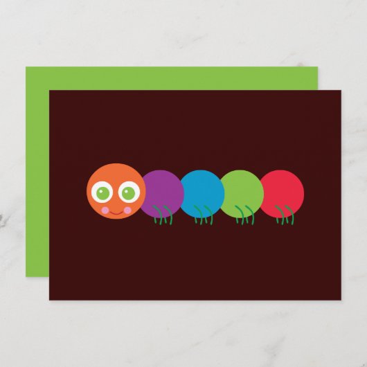 Cute Rainbow Caterpillar (Front/Back)