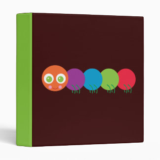 Cute Rainbow Caterpillar Binder