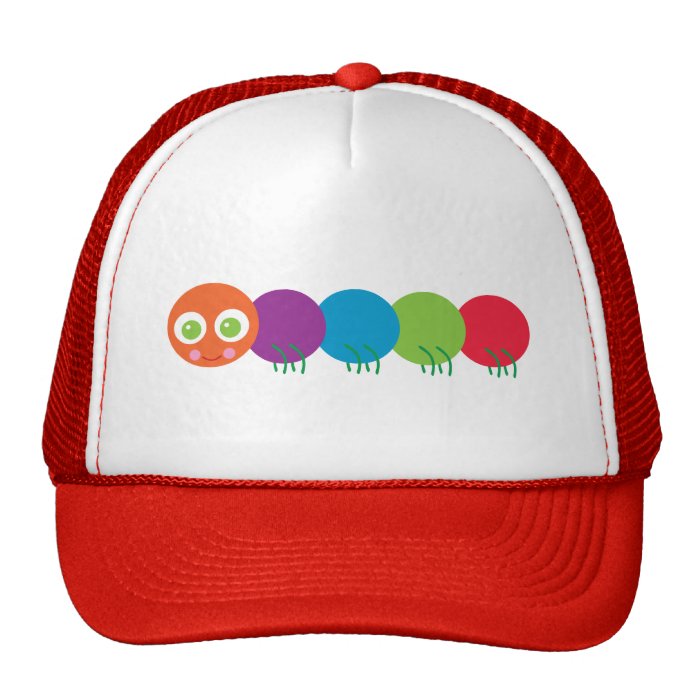 Cute Rainbow Caterpillar Trucker Hat