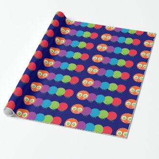 Cute Rainbow Caterpillar Wrapping Paper