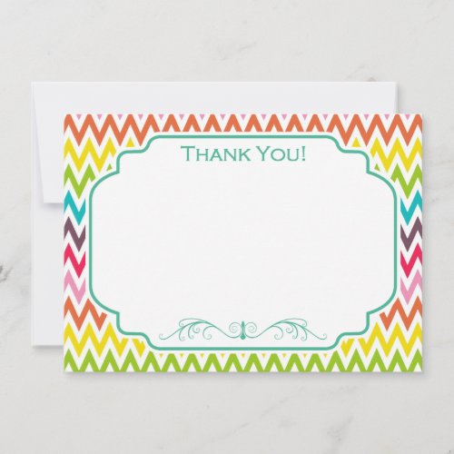 Cute Rainbow Chevron Stripes Custom Announcement