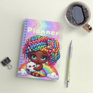 Cute Rainbow Chibi Girl "My Personal Planner" Planner