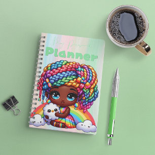 Cute Rainbow Chibi Girl "My Personal Planner" Planner