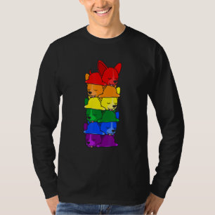 Cute Rainbow Chihuahua Gay Pride Lgbt Puppy   T-Shirt