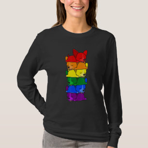 Cute Rainbow Chihuahua Gay Pride Lgbt Puppy T-Shirt