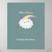 Adorable When It Rains Look For Rainbow Fairy Door Mat for Fairy Lover