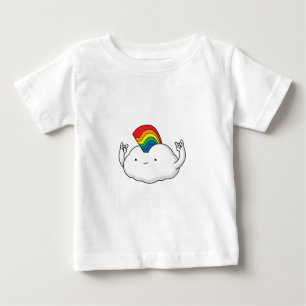 Cute Rainbow Cloud Rave Cartoon Baby T-Shirt