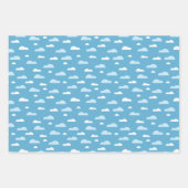 Cute Rainbow Clouds and Sunshine Wrapping Paper Sheets (Front)
