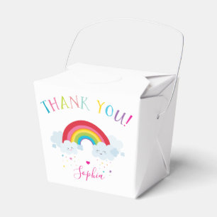 CUTE RAINBOW CLOUDS kids bright colors picture Favor Boxes