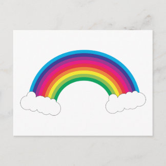 Cute Rainbow Clouds Postcard