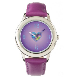 Cute Rainbow Colored  Heart>Children's Watches