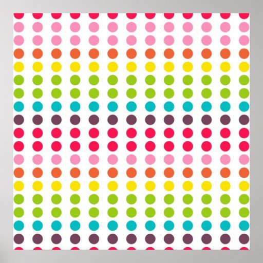 Cute Rainbow Colored Polka Dots Print | Zazzle