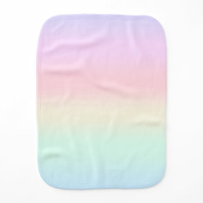 Cute Rainbow colorful gradient Watercolor pastel Baby Burp Cloth