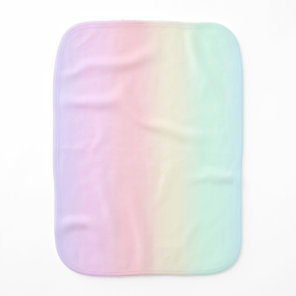 Cute Rainbow colorful gradient Watercolor pastel Baby Burp Cloth