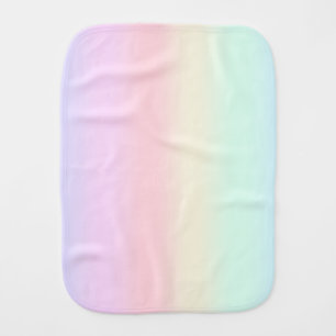 Cute Rainbow colorful gradient Watercolor pastel Baby Burp Cloth