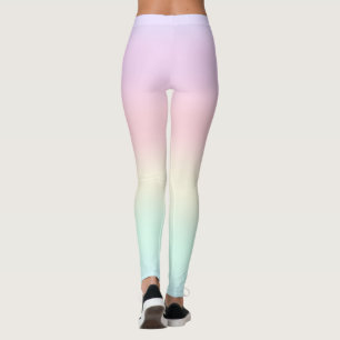 Cute Rainbow colorful gradient Watercolor pastel Leggings