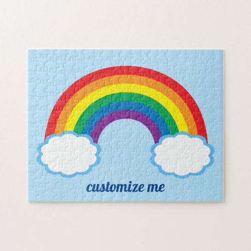 Cute Rainbow Custom Jigsaw Puzzle