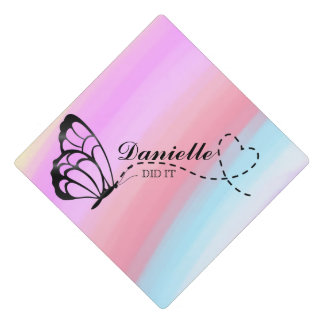 CUTE RAINBOW CUSTOMIZABLE GRADUATION CAP TOPPER